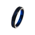 Fashion Classic Blue and Black Combined Color Tungsten Carbide Rings